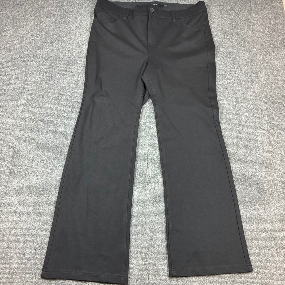 Torrid Studio Luxe Black Flare Pants Womens Plus Size 18S 38x30 Stretch Trousers